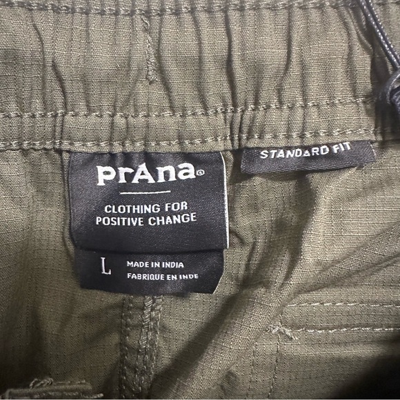 PrAna Double Peak E-Waist Short Cargo Green Size Large - Picture 7 of 7